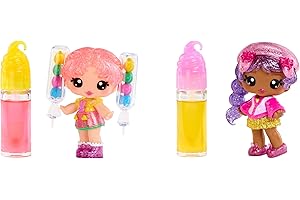 Yummiland x PEEPS Lip Gloss Doll Set of 2- Molly Mallows & Michelle Mallows, each with Scented Lip Gloss, Ages 4+
