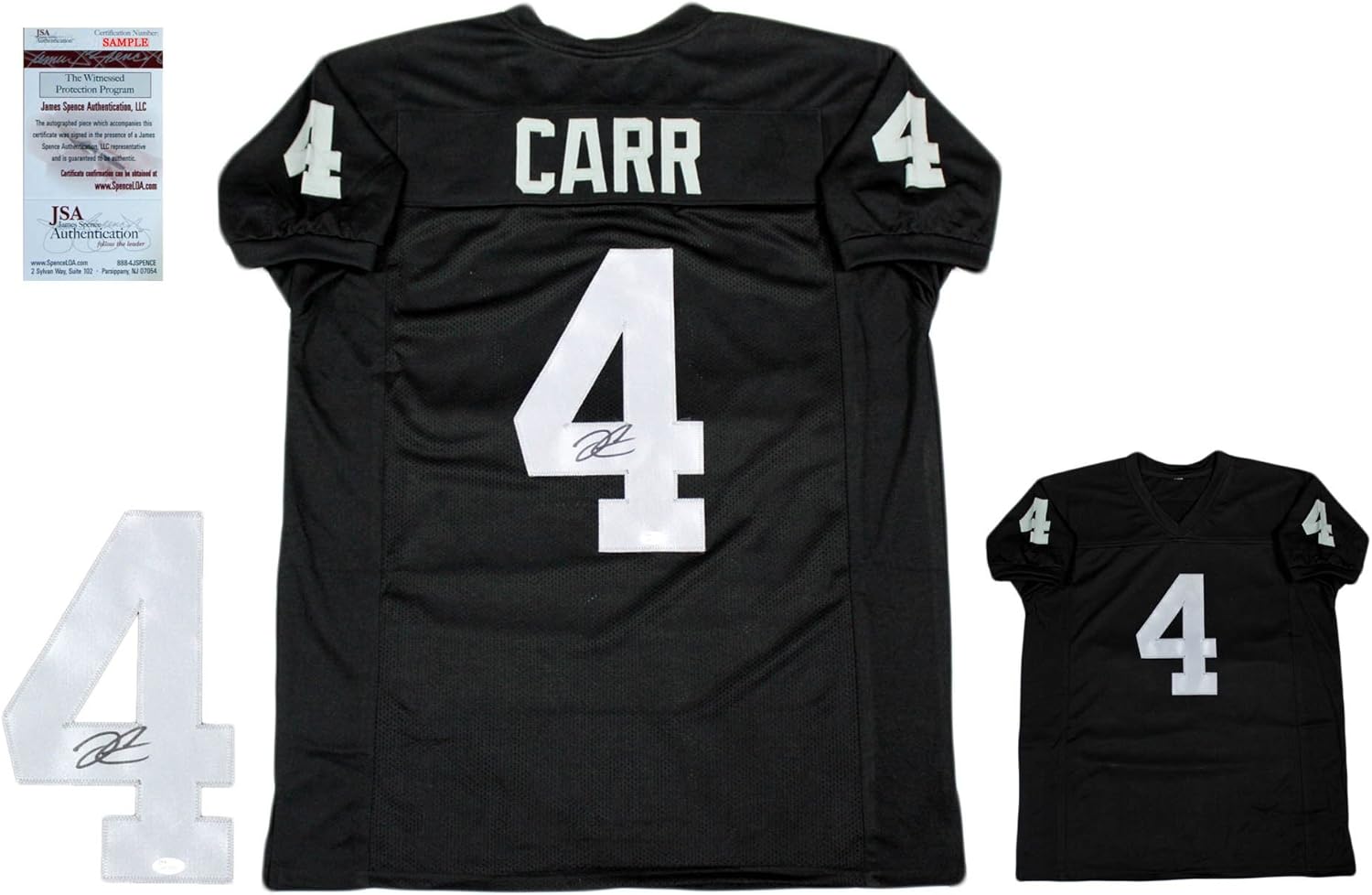 derek carr autographed jersey