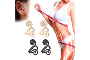 DASHENRAN Zunis Acupressure Sl-immming Earrings, Acupressure Earrings, Non Pierced Ears Earrings for Acupressure, Magnetic Ear Ornament, Earrings Ear Cuff Clip for Women Men (2 Pairs-A)