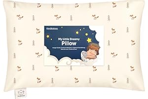 KEABABIES Toddler Pillow with Pillowcase - 13x18 My Little Dreamy Kids Travel Bed Pillows for Sleeping, Organic Cotton Small Pillowcase, Soft & Breathable, Machine Washable, Toddlers 2-5 Years Old (Fox Tales)