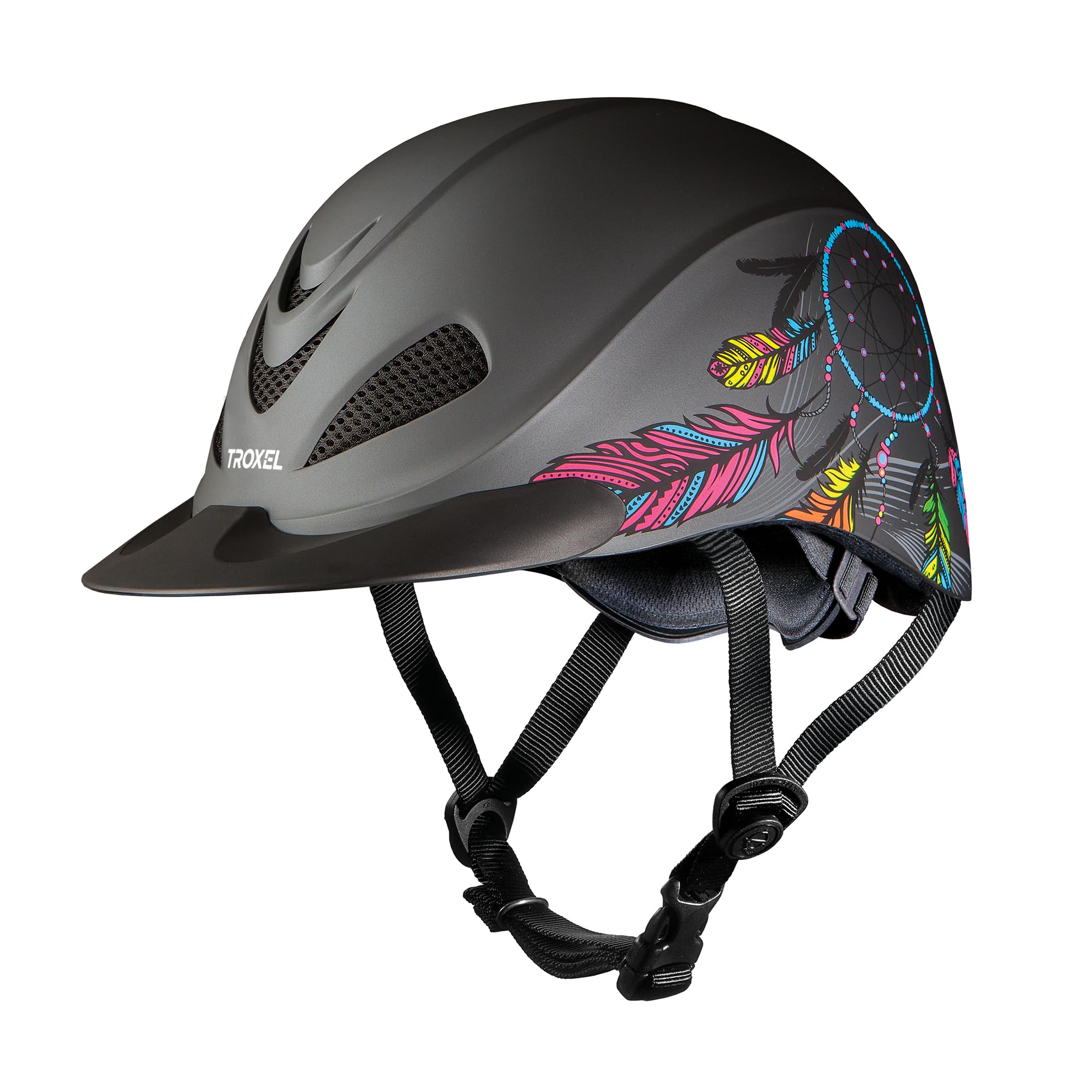 Troxel Rebel Bold Horse Riding Helmet, Low-Profile, Light, Adjustable Design, Safety Horseback Riding Gear, Medium (7 - 7-1/4), Dreamcatcher Image