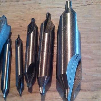 Generic 5pc 60 Degree Bit Hss Combined Center Drills Countersinks Bit Tooling Set Lathe Mill Center Countersink Drill Bit Set Double End