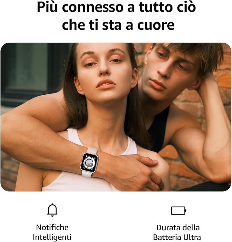 Smartwatch Uomo Donna, 1.85" Orologio Smartwatch con Effettua/Risposta Chiamate, 113 Sportive Smart Watch con Contapassi/SpO2/Sonno/Cardiofrequenzimetro, Impermeabil IP68 per iOS Android