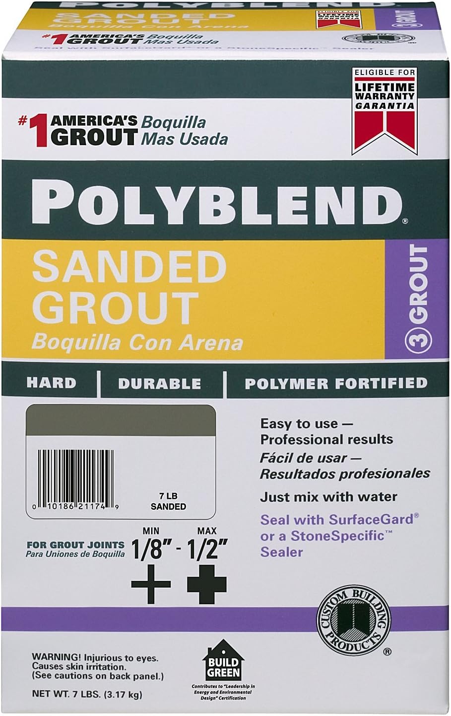 PolyblendSanded PBG6074 7 Lb Charcoal 60 Polyblend Sanded Grout