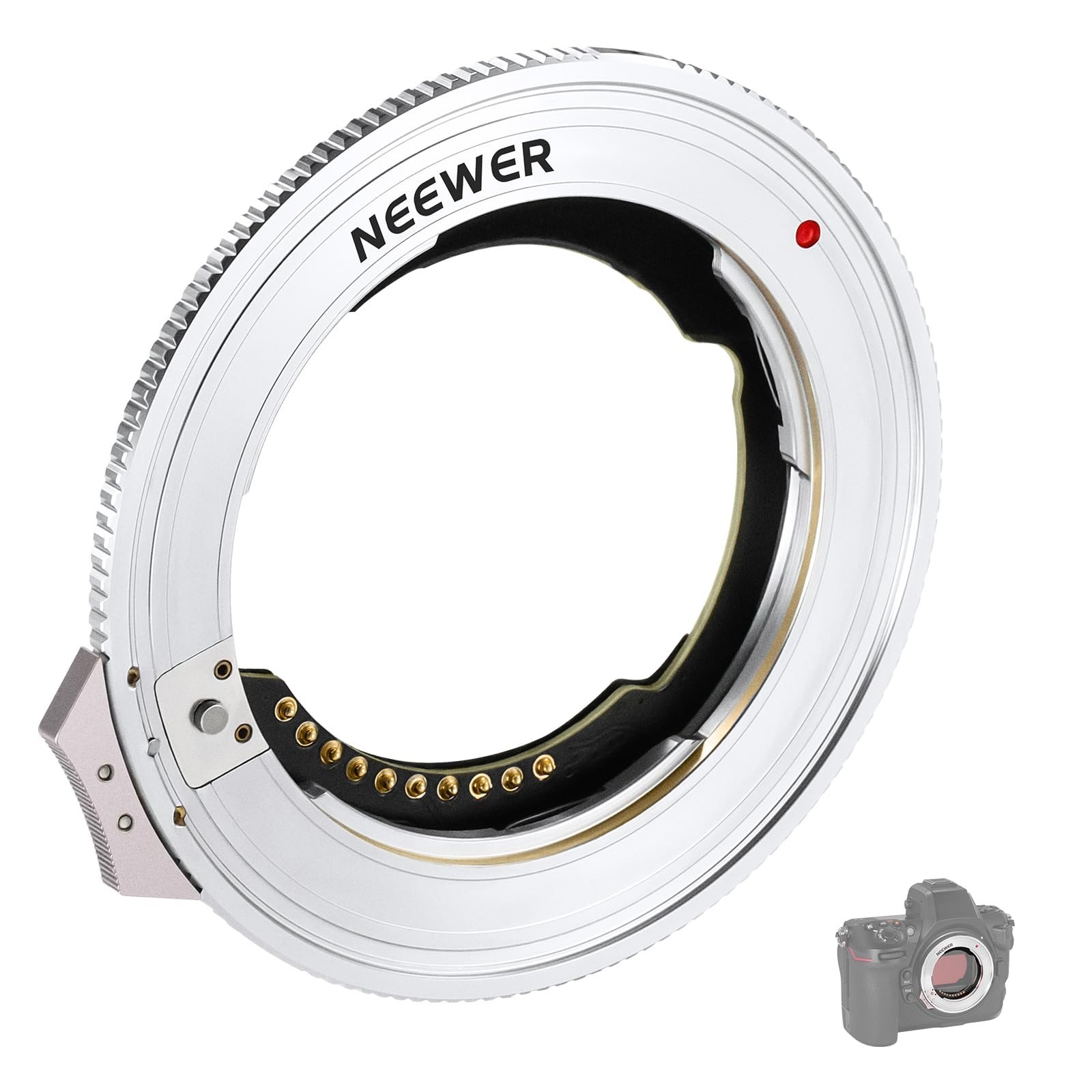 NEEWER FE/E Mount Lens to Z Mount Camera Autofocus Adapter with Firmware Update Compatible with Tamron Sony Sigma FE/E Lens Nikon Z Mount Camera, Not Compatible with Zeiss Batis Lenses, NW-ETZ Pro