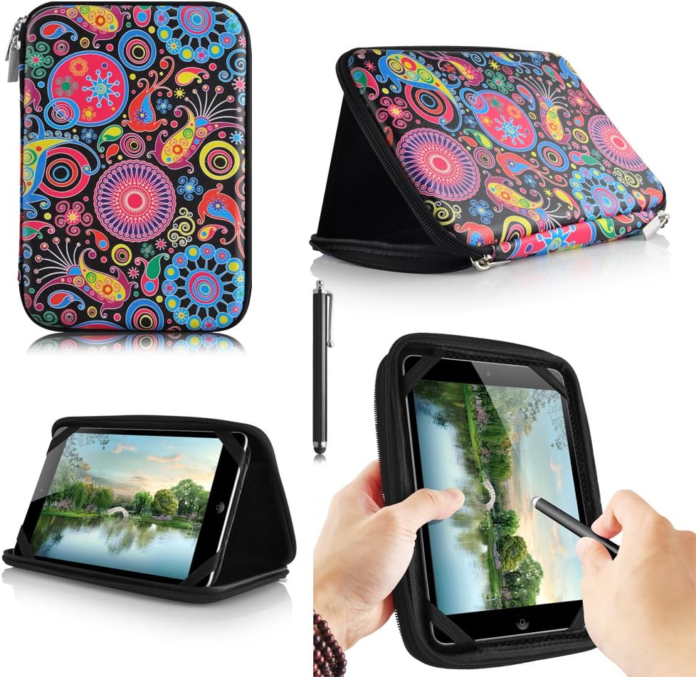 Casezilla A20 7 Inch MID APAD EPAD NETBOOK Tablet Universal EVA Hard Shell Folio Case - Jellyfish Polka
