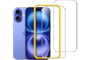 ivoler Tempered Glass for iPhone 16 / iPhone 15 6.1 Inch Screen Protector with [Easy Installation Frame] Full-Coverage, 9H Ha