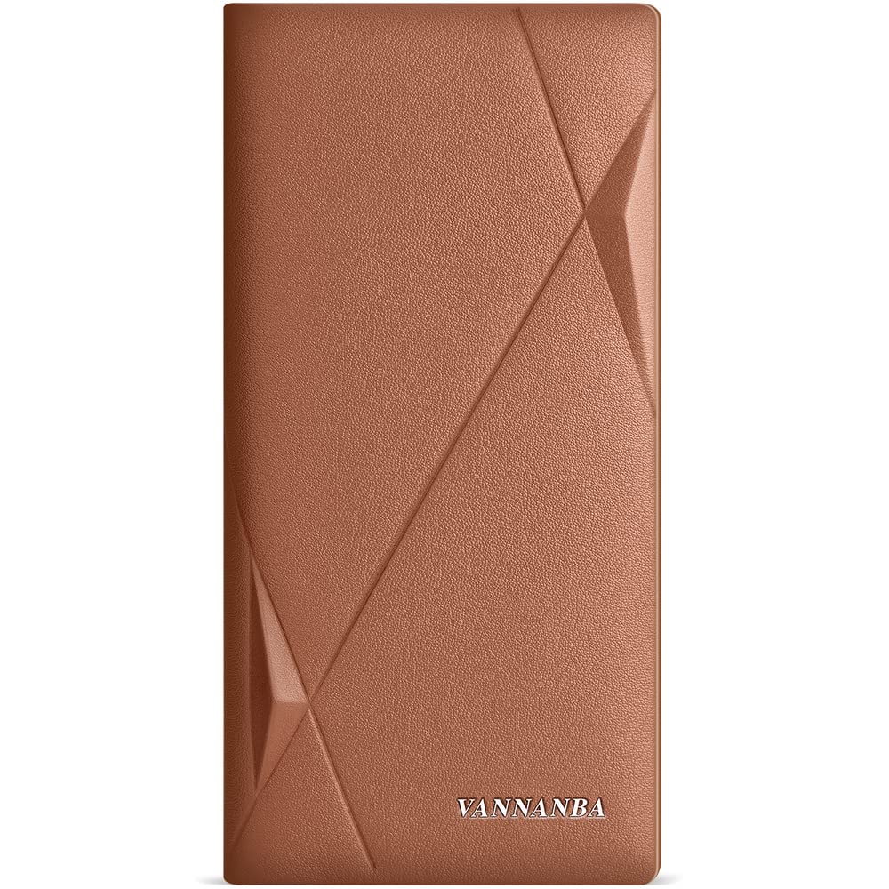 VANNANBA Checkbook Wallet RFID Blocking Leather