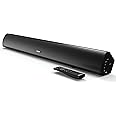 Majority 120W Powerful Stereo Sound Bar for TV, 2.1 Channel Sound, Home Theatre 3D Soundbar with Built-in Subwoofer | HDMI ARC, Bluetooth, Optical, RCA, USB & AUX Playback, Teton
