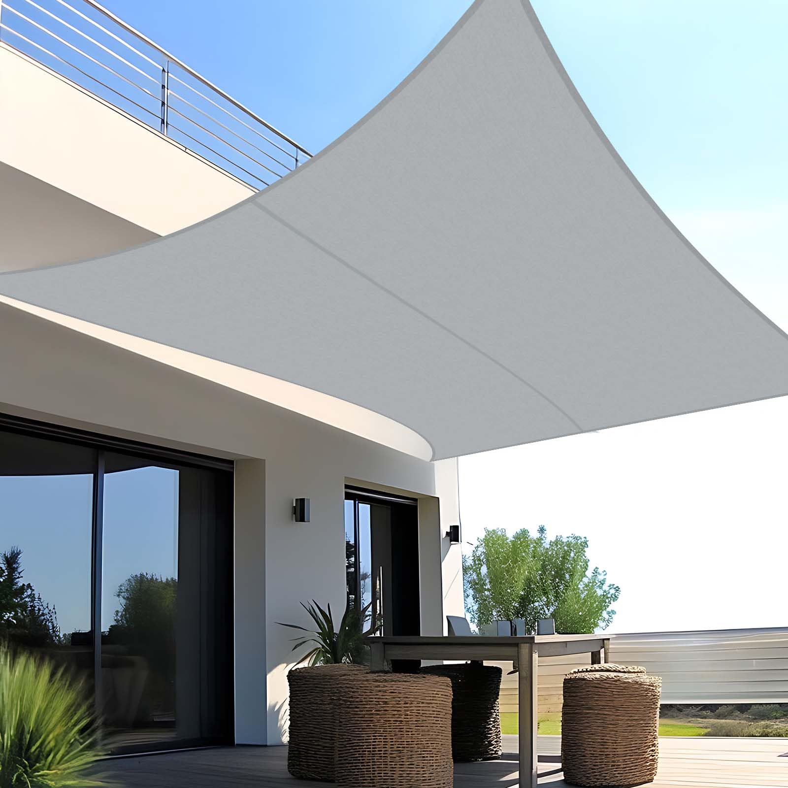 SUNNY GUARD Sun Shade Sail Rectangle 3x3m Waterproof UV Block for Garden Outdoor Patio - Grey