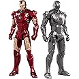 LonullyMege Ironman Action Figures Set 2 Pack Metal Painting All Joints Movable 7 Inch Collectible Model Toys (MK2 & MK3)