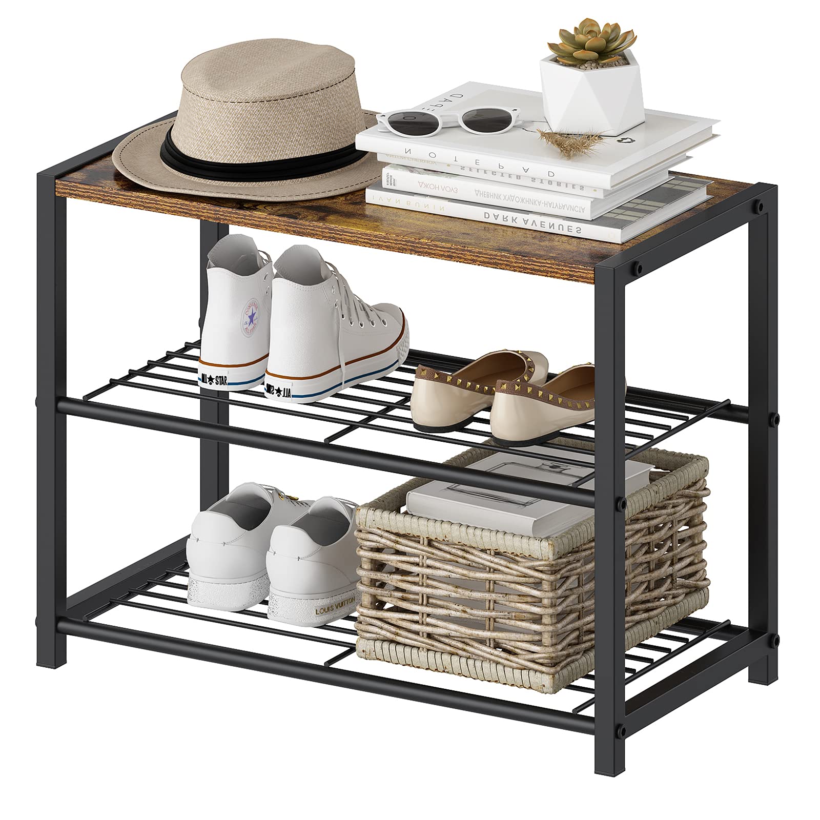 Buy Yusong Shoe Rack, 3 Tier Shoe Organizer Storage for Closet Entryway