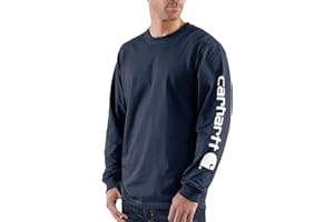 Carhartt Unisex-Adult Loose Fit Heavyweight Long-Sleeve Logo Sleeve Graphic T-shirtShirt