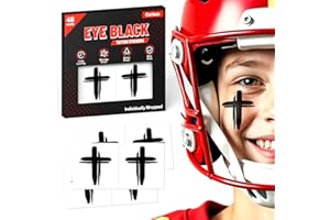 Cerlaza Football/Baseball Accessories, 48 Pairs Eye Black Stickers, Eye Black Tattoos Soccer Party Favors Supplies, Halloween/Sports Outdoors Game Day Eyeblack