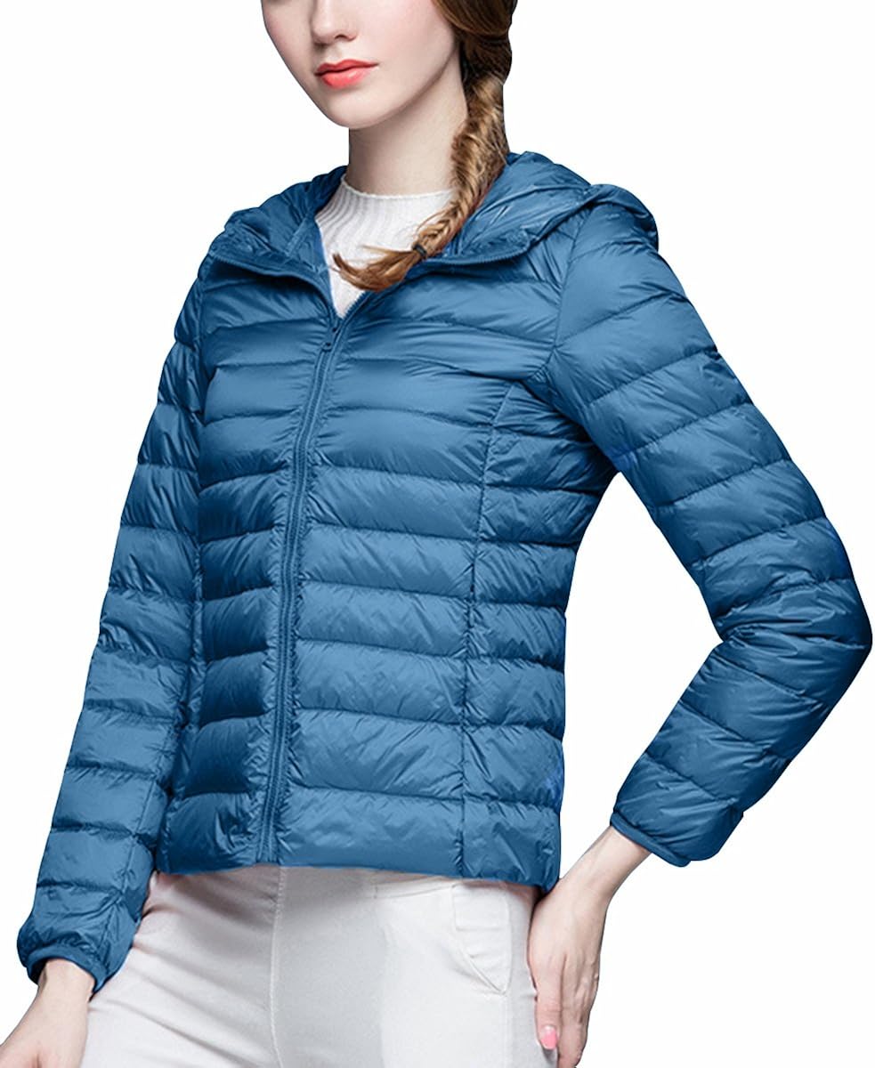 short down jacket with hood