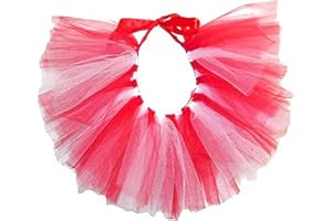 PAWPATU Team Spirit Tulle Tutu for Dogs or Cats, X-Small, Red White