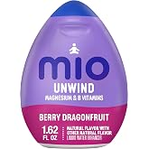 mio Unwind Liquid Water Enhancer, Berry Dragonfruit, 1.62 fl oz Bottle | Zero Sugar &amp; Zero Calories, No Artificial Dyes, Magnesium &amp; B Vitamins, Water Flavoring, Kosher, On-the-Go