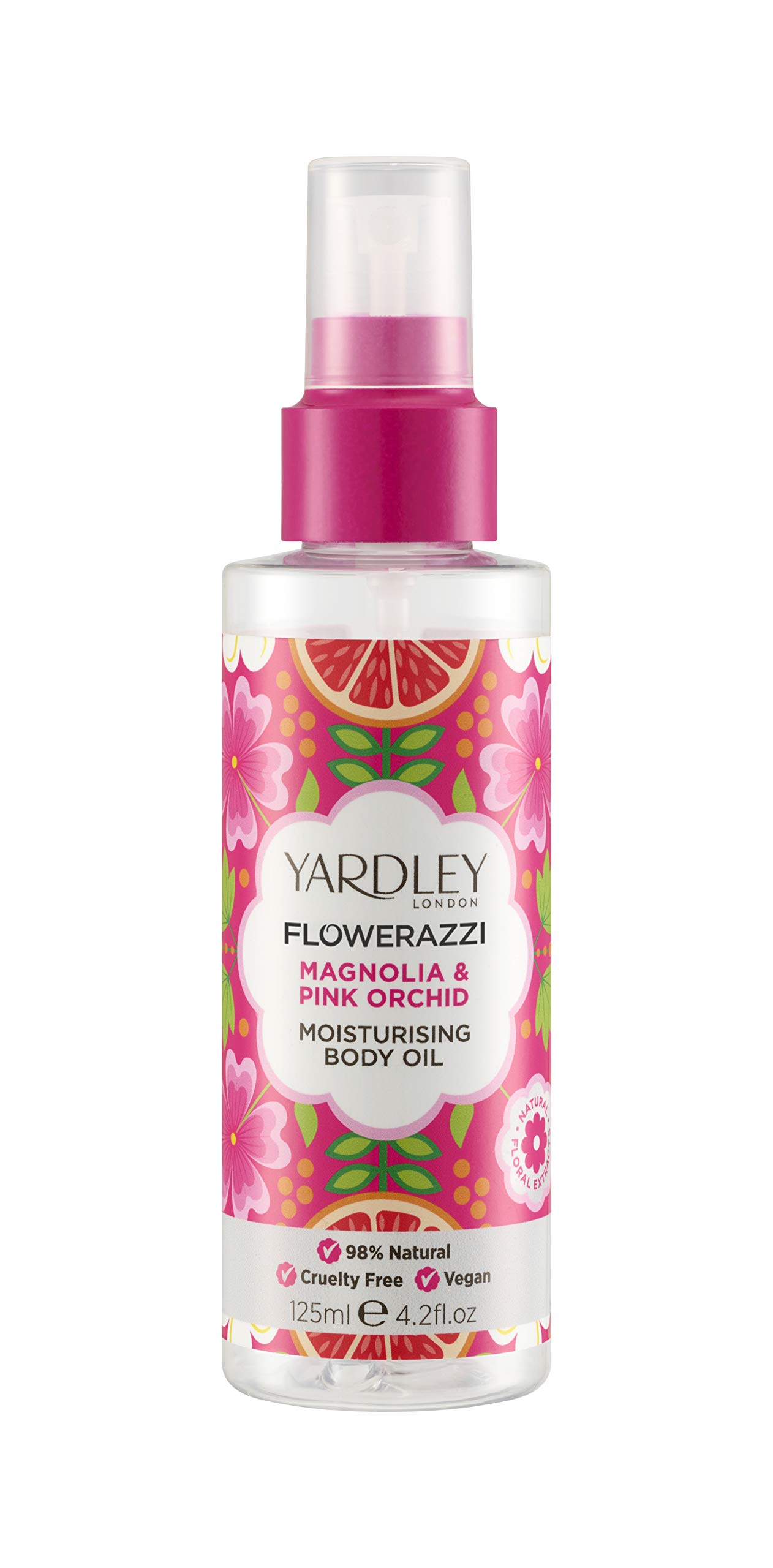 Flowerazzi Magnolia and Pink Orchid Body Oil 125ml