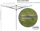 Addis 40m 4 Arm Rotary Washing Line with Tension Adjustment - Grey view 4