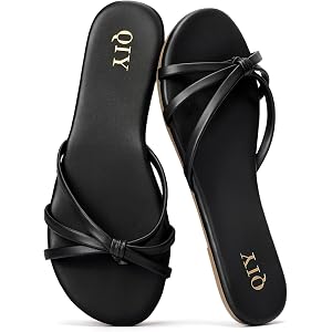 Women's Flip Flops Flat Sandals Slip on Slide Sandals Summer Thong Flats | Minimalist Knot Design, All-Day Comfort Sole, Comf