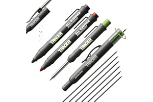 Tracer Marking Kit - Deep Hole Pencil, ALH1 Lead set and 2 Clog Free Markers with Holsters. Construction pencil & Marker set