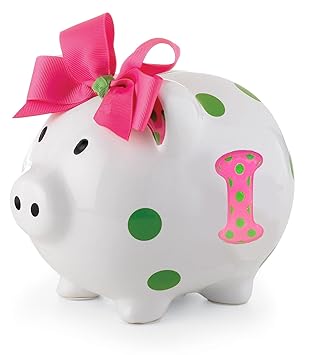 little girl piggy bank