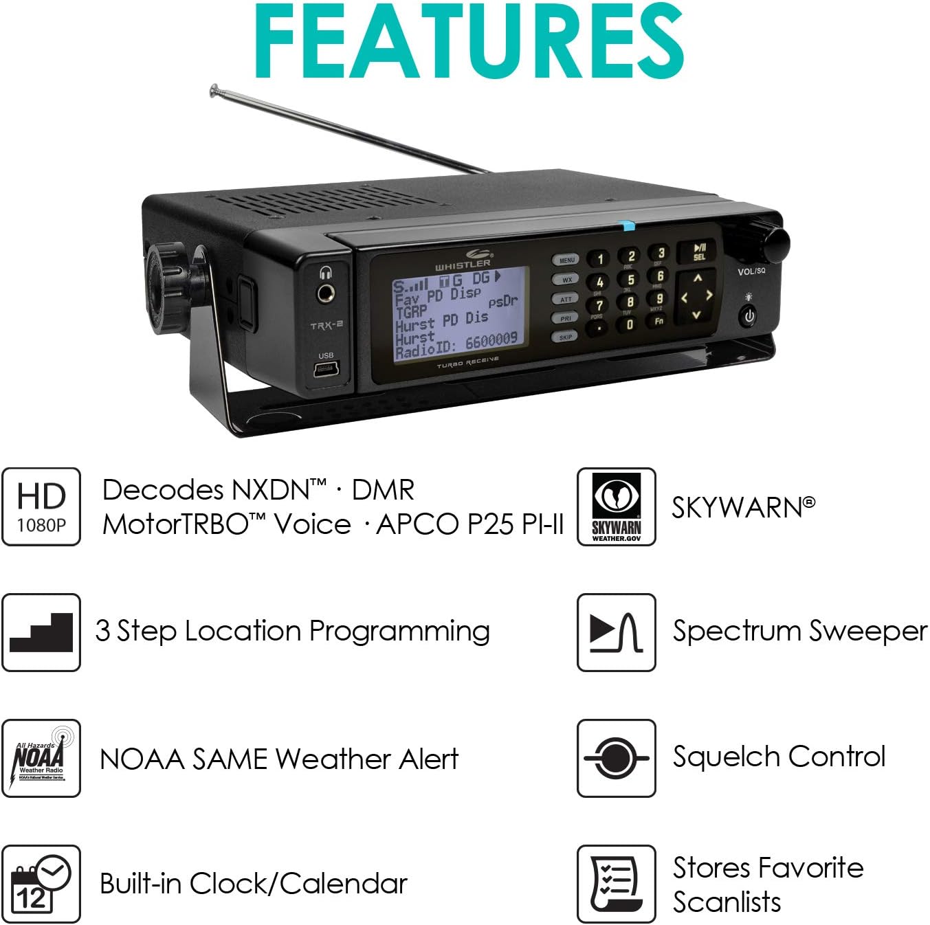 Whistler TRX-2 Desktop Digital Scanner
