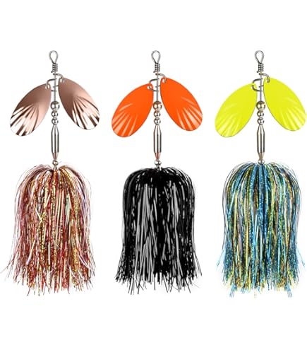 Leurre Musky Bucktail 8,5 Pouces – Double #8 Lames 6/0 Hameçon – Noir – Rayz Baitz