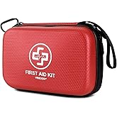 VRIEXSD Premium First Aid Kit, 320 Piece Waterproof Hard Shell Eva First Aid Kit for Home, Camping, Cars, Hiking, Travel, Businesses & Outdoor Emergencies - Emergency Medical Kits (Red)