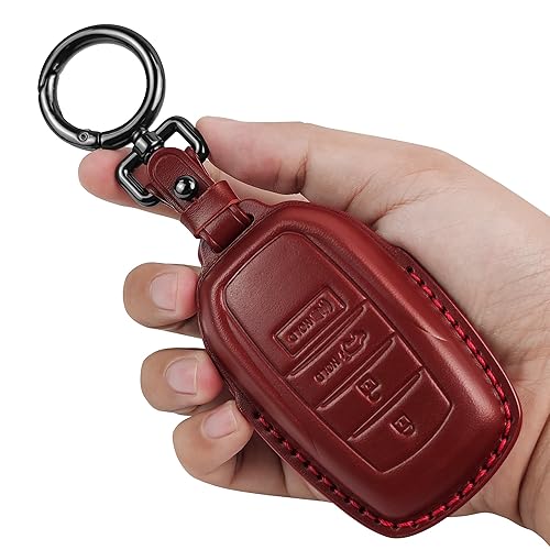 Tukellen for Toyota Key Fob Cover Leather,with Keychain Compatible - Main Image