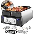 ChefWave Smokeless Indoor Electric Grill & Rotisserie – 5 in 1 Non-Stick Tabletop Kitchen BBQ Grill with Infrared Technology 