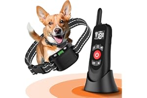 HOWFATEAM Wireless Dog Fence, Portable Electric Fence for Dogs with Remote Training Collar, Magnetic Charging Base, Outdoor Pet Containmen System for Yards, Adjustable for Medium Large Dogs