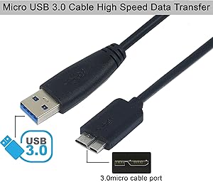 SaiTech IT USB 3.0 Cable A to Micro B high speed upto 5 Gbps data transfer cable for Portable External Hard Drive (SaiTech IT-015)