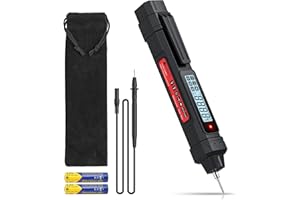 Neoteck 2 in 1 Pen Type Digital Multimeter Voltage Tester 4000 Counts Intelligent TRMS Multimeter Non-Contact Voltmeter for Testing AC/DC Voltage Resistance Continuity Capacitance Diode Live Wire