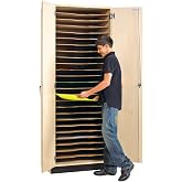 Diversified Spaces Drawing Storage Cabinet, 32"W x 22"D x 84"H, Lt Hardwood | Flat drawers and divided storage protect drawings, paper, portfolios and art supplies, USA-made