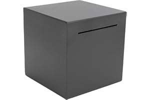 Vvikizy Stainless Steel Large Capacity Piggy Money Saving Bank Secure Storage Box for Adults Kids (Style 2)