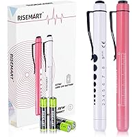 Penlight RISEMART Nurse Diagnostic Reusable LED Pen and Light with Pupil Gauge Measurements for Nursing Students Doctors with