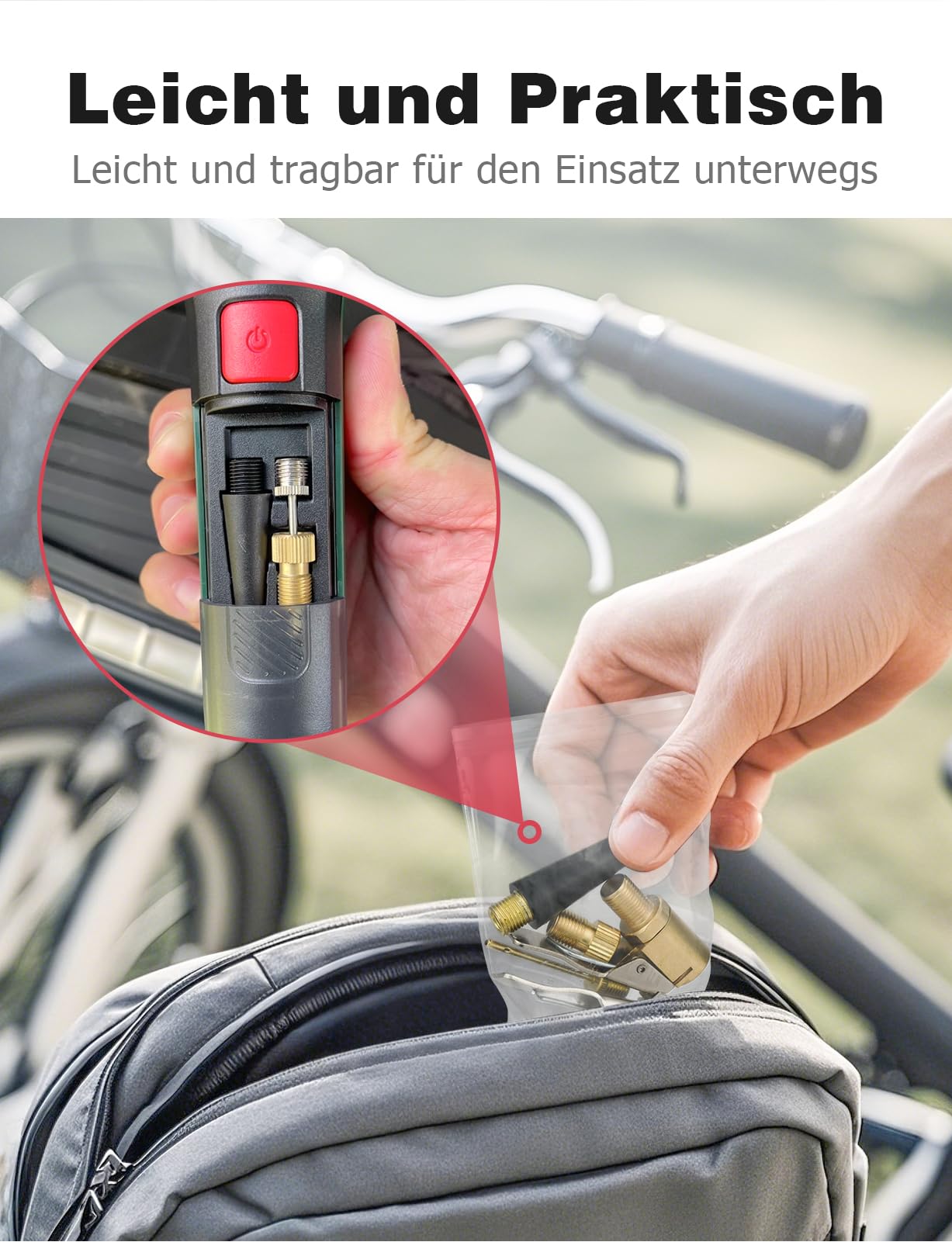 Mellbree Multifunktionales Valve Adapter Set – Kompatibel mit Bosch EasyPump, passend für Autoreifen, Fahrräder und Bälle 3