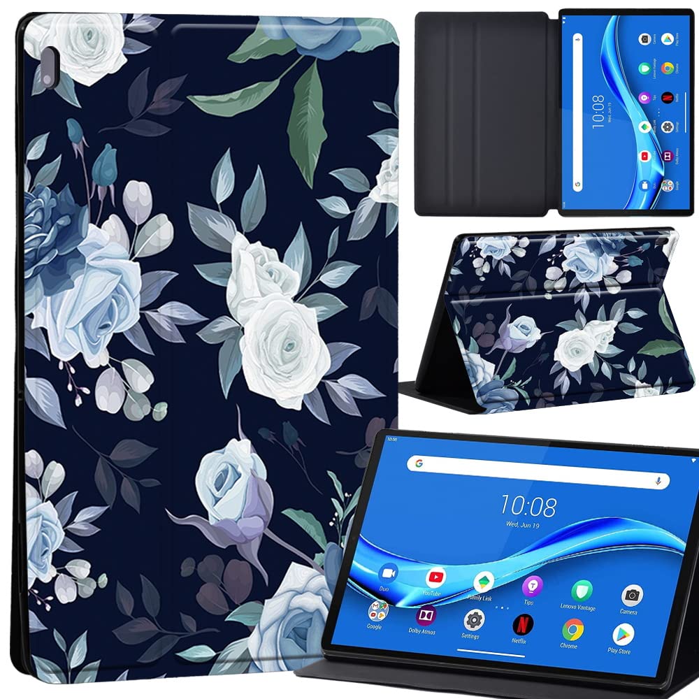 Case For Lenovo Tab M10 FHD Plus 10.3 inch (TB-X606X TB-X606F) Leather Case with Auto Wake-up, Flip Case for Lenovo Tab M10 FHD Plus Cover (flower016)