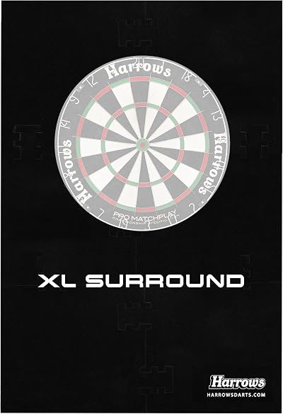 Harrows XL Dartboard Surround Large 6-Piece Wall Protector Ring