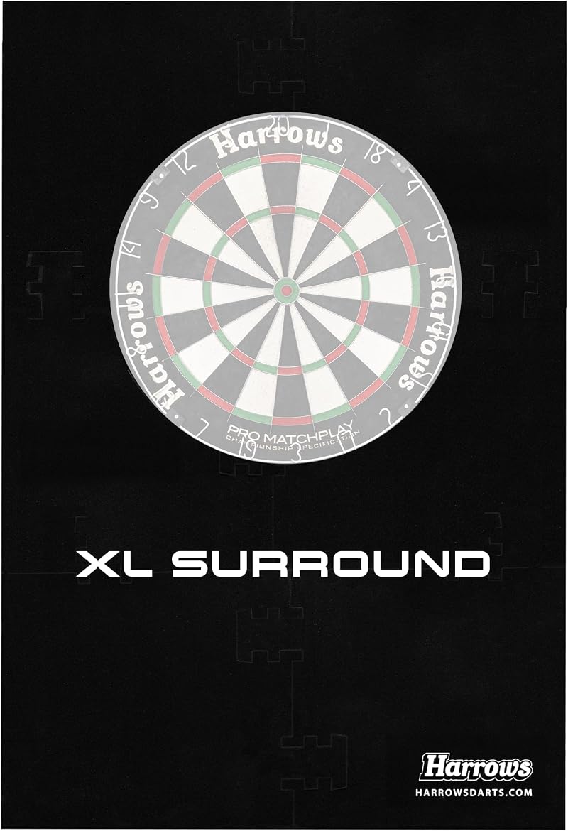 Harrows XL Dartboard Surround Large 6-Piece Wall Protector Ring