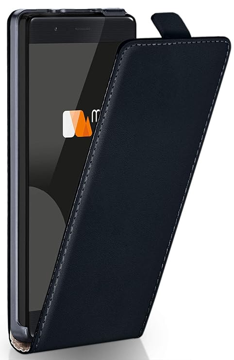moex Huawei P9 Lite | Hülle Schwarz 360° Klapp-Hülle Etui Thin Handytasche Dünn Handyhülle für Huawei P9 Lite / G9 / G9 Lite 