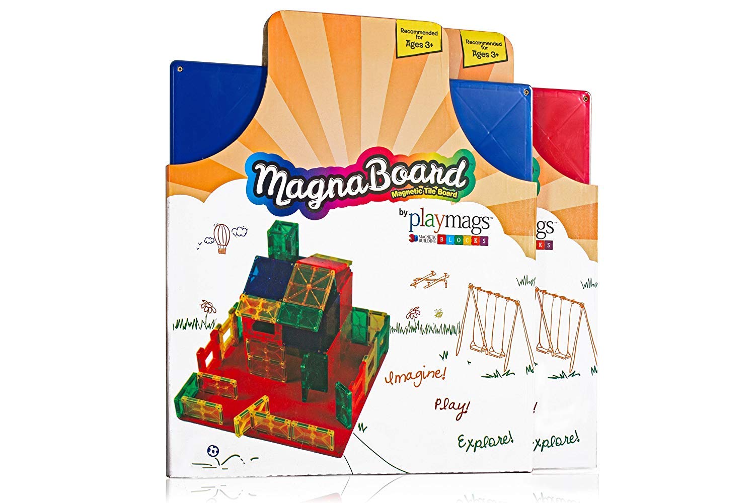Photo 1 of Playmags Building Board - Magnetic Starting Building Plate or Other Magnetic Tiles - Great Add on to Any Magnetic Tile Toy (1 Pack - Colors May Vary)
