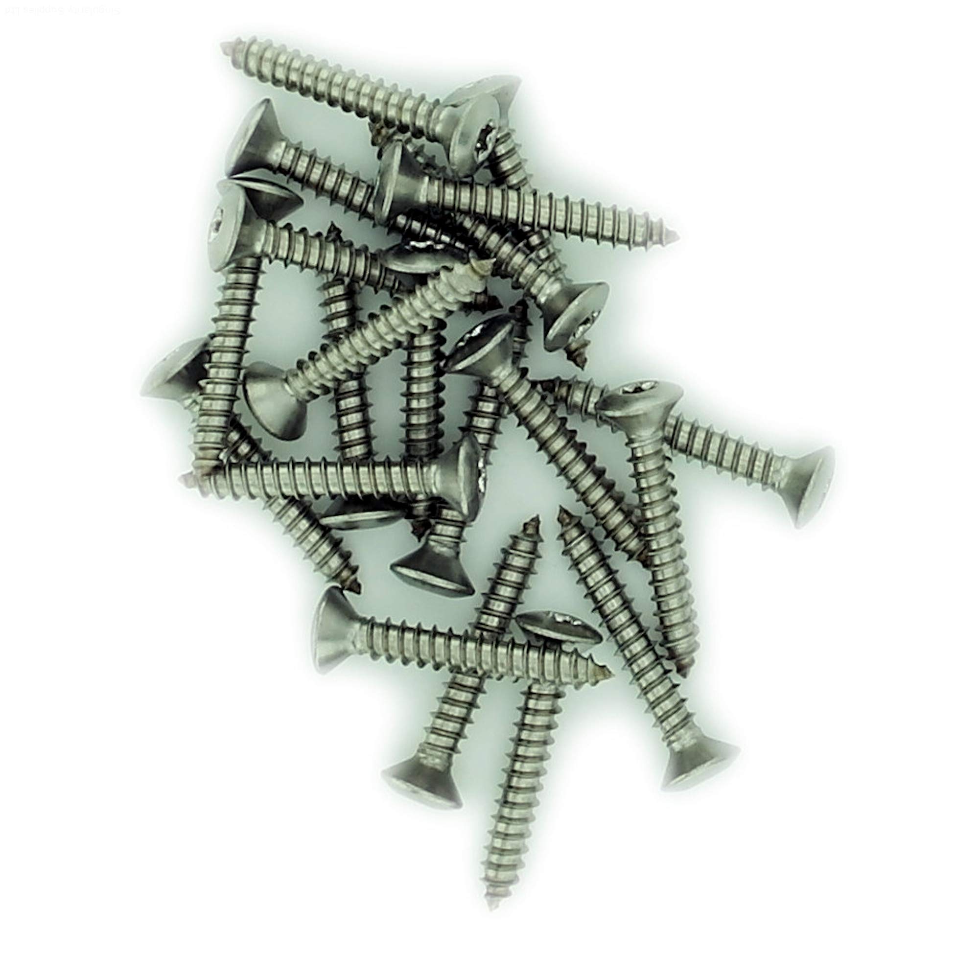 No.8 x 0.875 (4.2mm x 22mm) TX Raised Countersunk Self-Tapping Screw - Stainless Steel (A2) (Pack of 20) — image 1