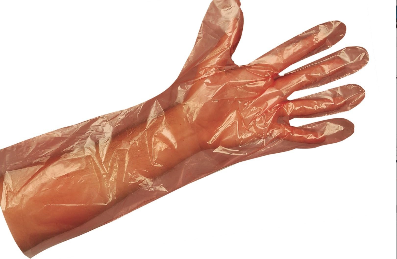Disposable Gloves - PE Gauntlet, 50cms, Long glove, 90cms, Full Sleeve-L - Elbow