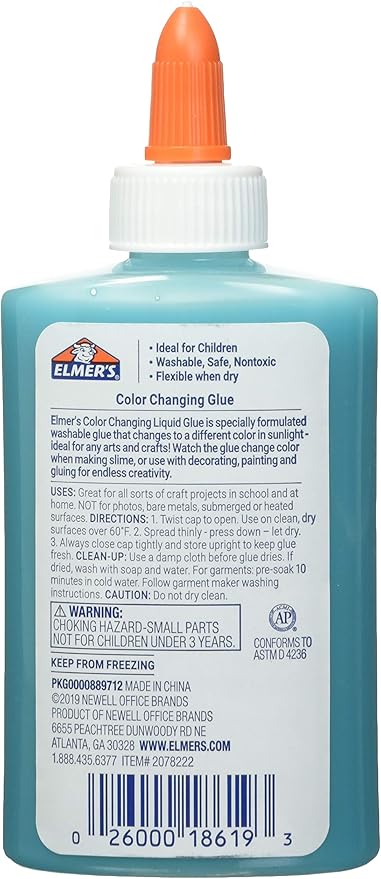 Elmer S Kleber Mit Farbwechsel 147 Ml 1 Packung Blau Amazon De