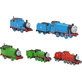 THOMAS &amp; FRIENDS Multipack with 5 Engines &amp; Playmat from Fisher-Price | Includes Battery-Powered Motorized Thomas, Percy and Gordon Engines &amp; Push-Along Henry &amp; James (Amazon Exclusive)