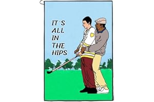 BOTOGIFT Funny Golf Towel, Printed Golf Towels for Golf Bags with Clip, Golf Gift for Men Husband Boyfriend Dad, Birthday Gifts for Golf Fan - It's All in The HIPS