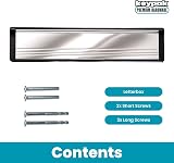 Keypak 12in Sleeved Door Letterbox for 40-80mm Doors Black/Polished Silver view 3