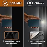 LUCMO Blackout Blinds 200x145 cm 100% Dark Room Curtains Portable view 2